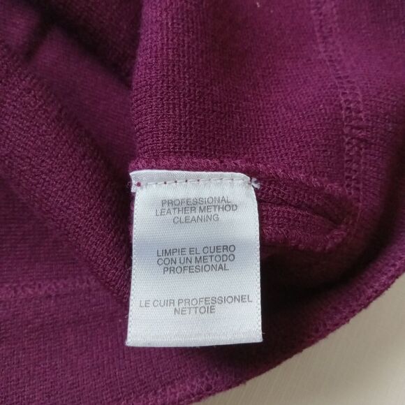 Jones New York Purple Burgundy Red Genuine Suede Button Front Jacket Women's 0X - Picture 4 of 12